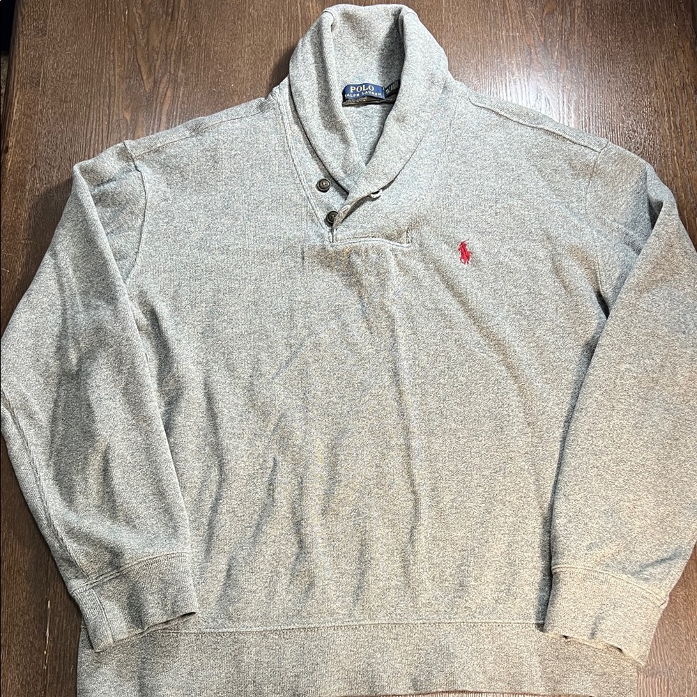 Polo by Ralph Lauren Gray shawl collar Sweater